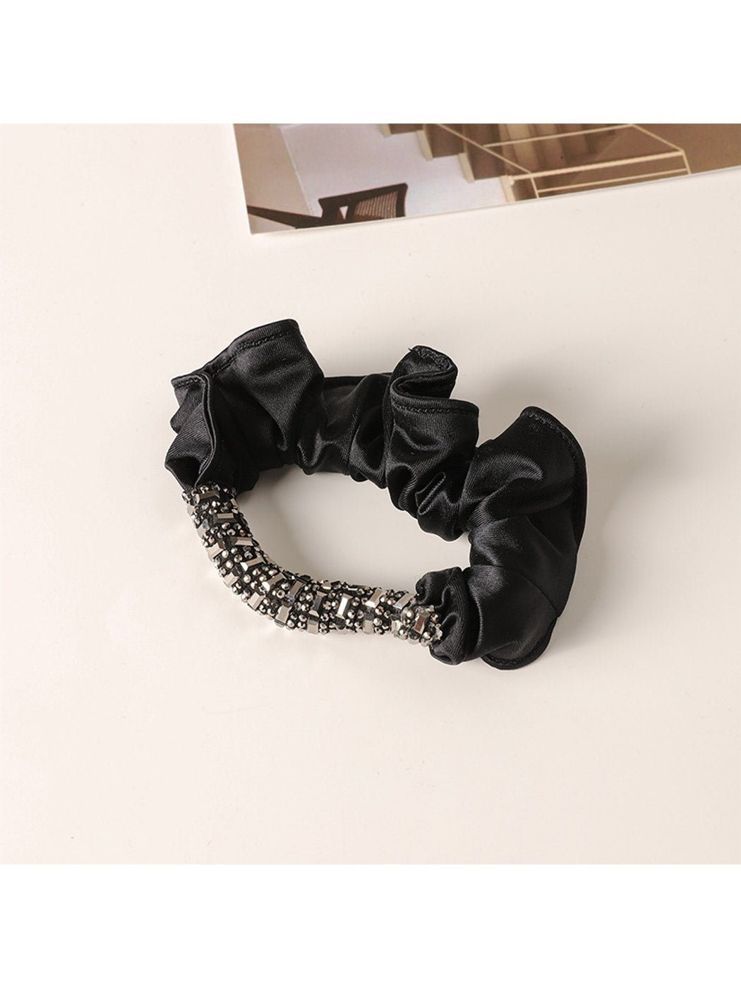 Gifty - Satin Ruffle Edge Polyester Elastic Scrunchie