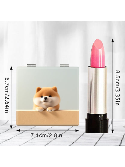 Mirroray - Cartoon Dog Foldable Glass Makeup Mirror