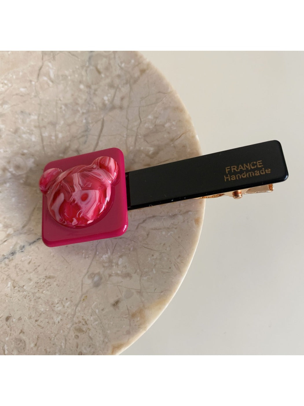 Beau - Square Cute Bear Pattern Hair Clip
