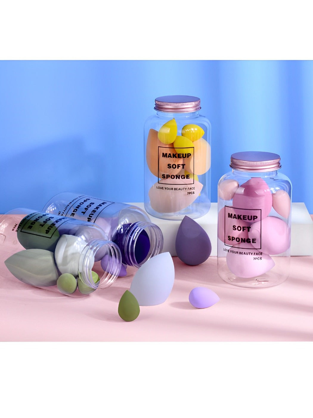 Spongo - 7-Piece Assorted Shapes Makeup Sponge Set