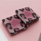 Mirroray - Leopard Print Heart Pattern Square Compact Mirror