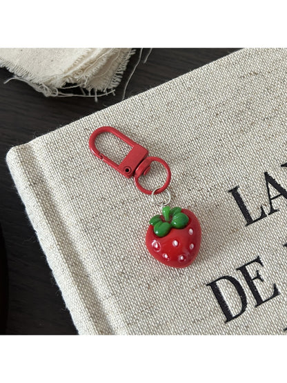 Keypus - Cute Strawberry Fruit Charm Alloy Keychain