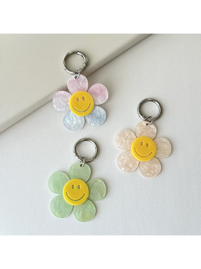 Keypus - Smiley Flower Keychain Charm