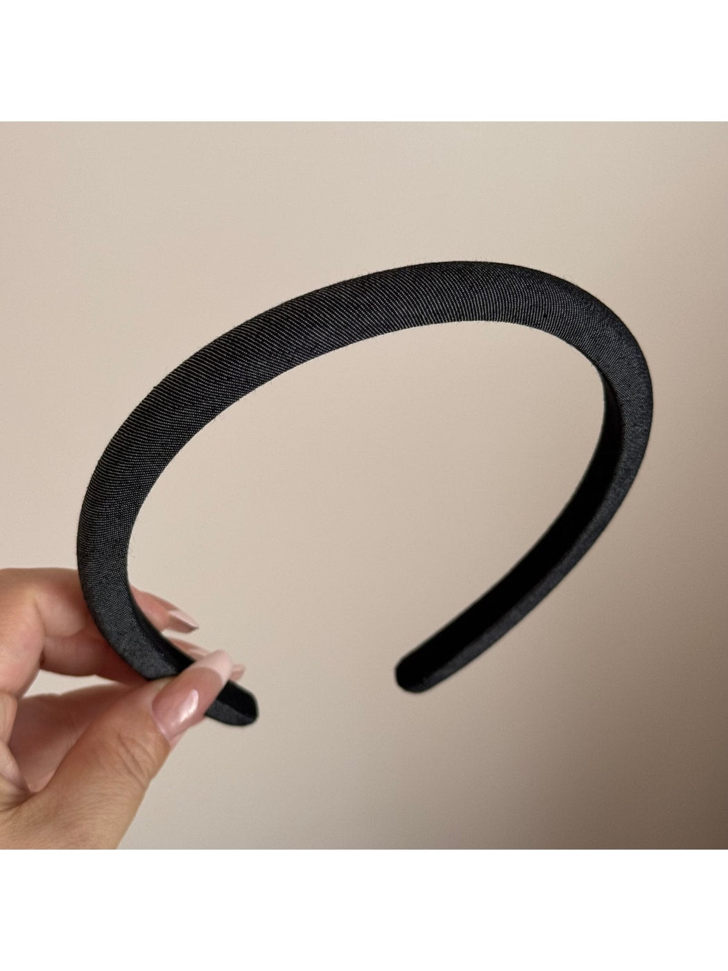 Gifty - Padded Dotted Denim Look Headband