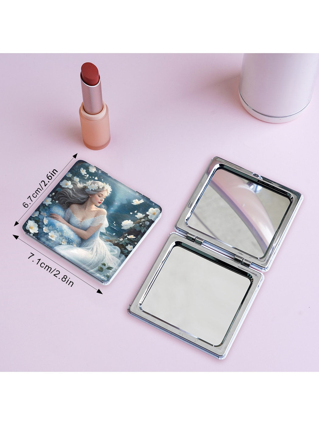 Mirroray - Foldable Beauty Print Portable Makeup Mirror