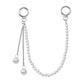 Keypus - Lace Mesh Bow Alloy Key Ring Bag Charm Keychain
