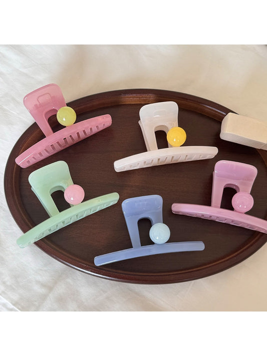 Beau - Alloy Acrylic Minimal Barrette Style Hair Clip