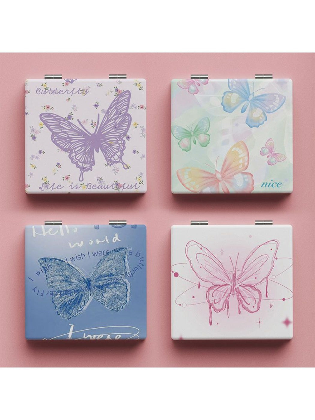 Mirroray - Butterfly-Design Folding Makeup Mirror