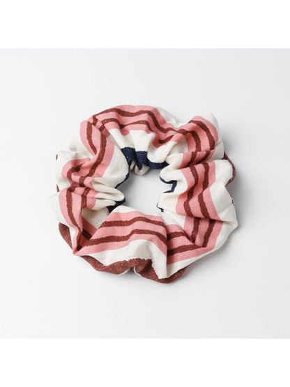 Gifty - Striped Lace Trim Scrunchie