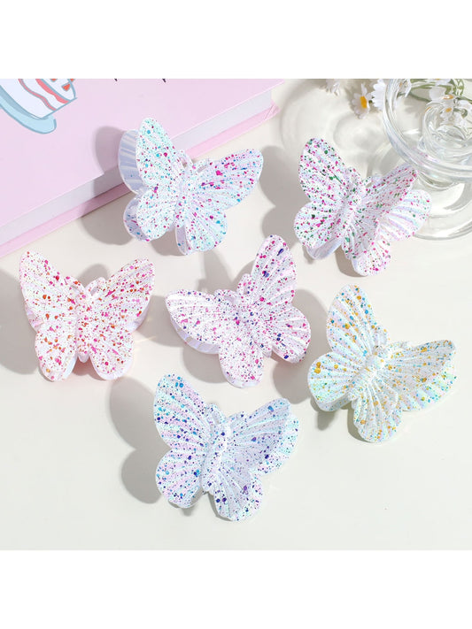 Beau - Printed Butterfly Plastic Fashion Hair Claw Clip