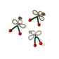 Keypus - Cherry Beaded Heart Loop Keychain Bag Charm