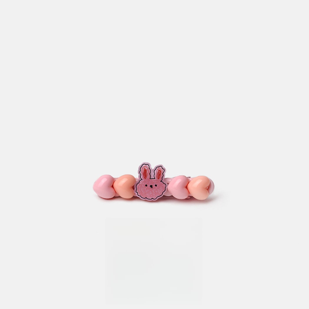 Beau - Cartoon Heart Bear Plastic Alloy Hair Clip