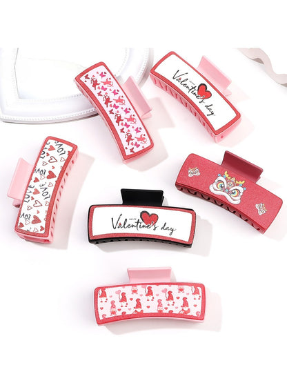 Beau - Pink Valentine'S Day Hair Claw Clip