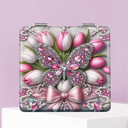 Mirroray - Butterfly Floral Folding Portable Makeup Mirror