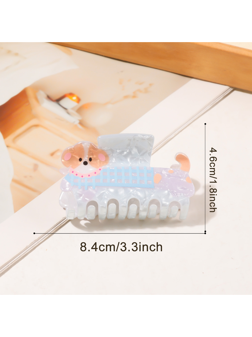 Beau - Cartoon Animal Glitter Finish Claw Clip