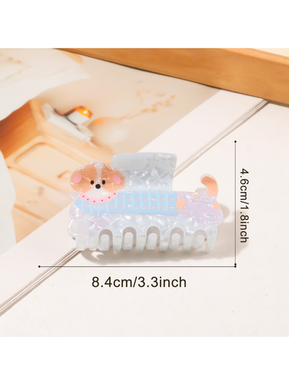 Beau - Cartoon Animal Glitter Finish Claw Clip
