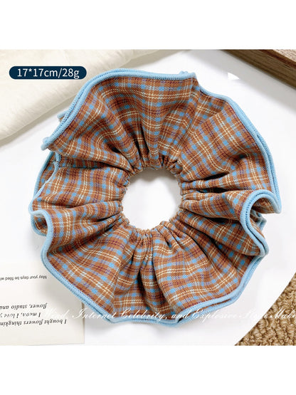 Gifty - Double-layer Plaid Hair Ring