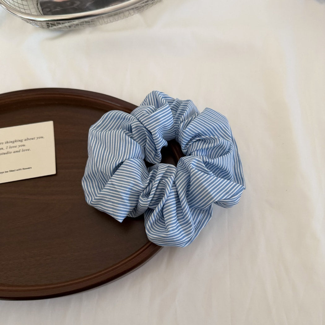 Gifty - Simple Striped Polyester Hair Accessory Scrunchie