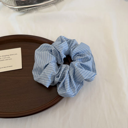 Gifty - Simple Striped Polyester Hair Accessory Scrunchie