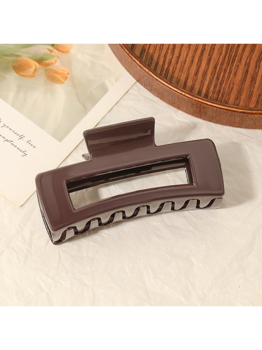 Beau - Rectangle Solid Color Hair Clip