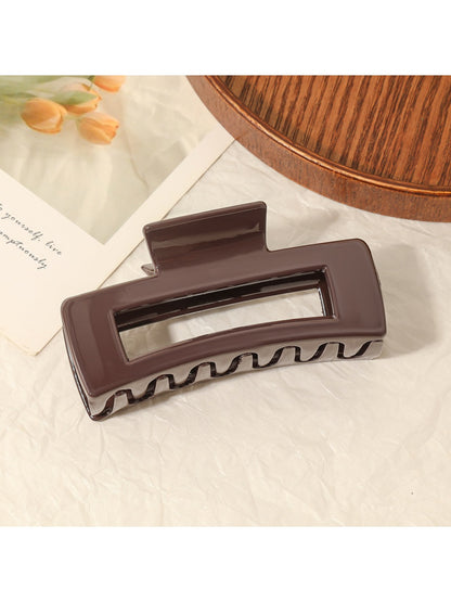Beau - Rectangle Solid Color Hair Clip