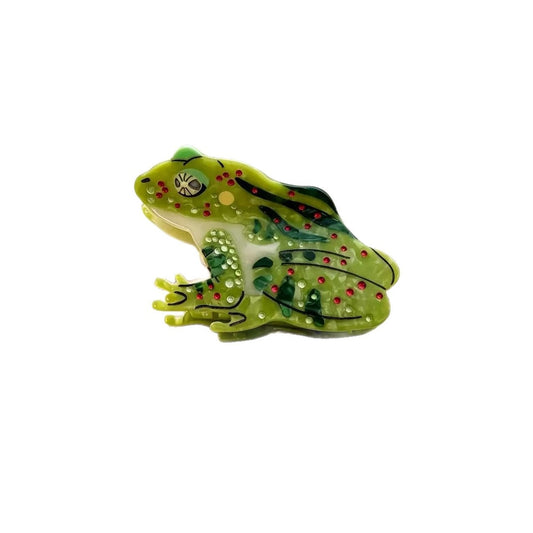 Beau - Playful Frog Shaped Acetate Claw Clip