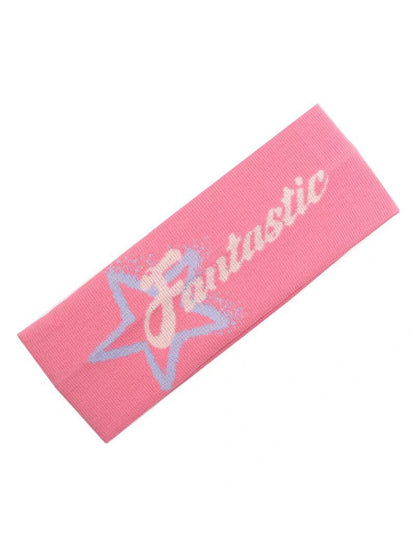 Gifty - Fashion Letter Jacquard Star Sports Headband