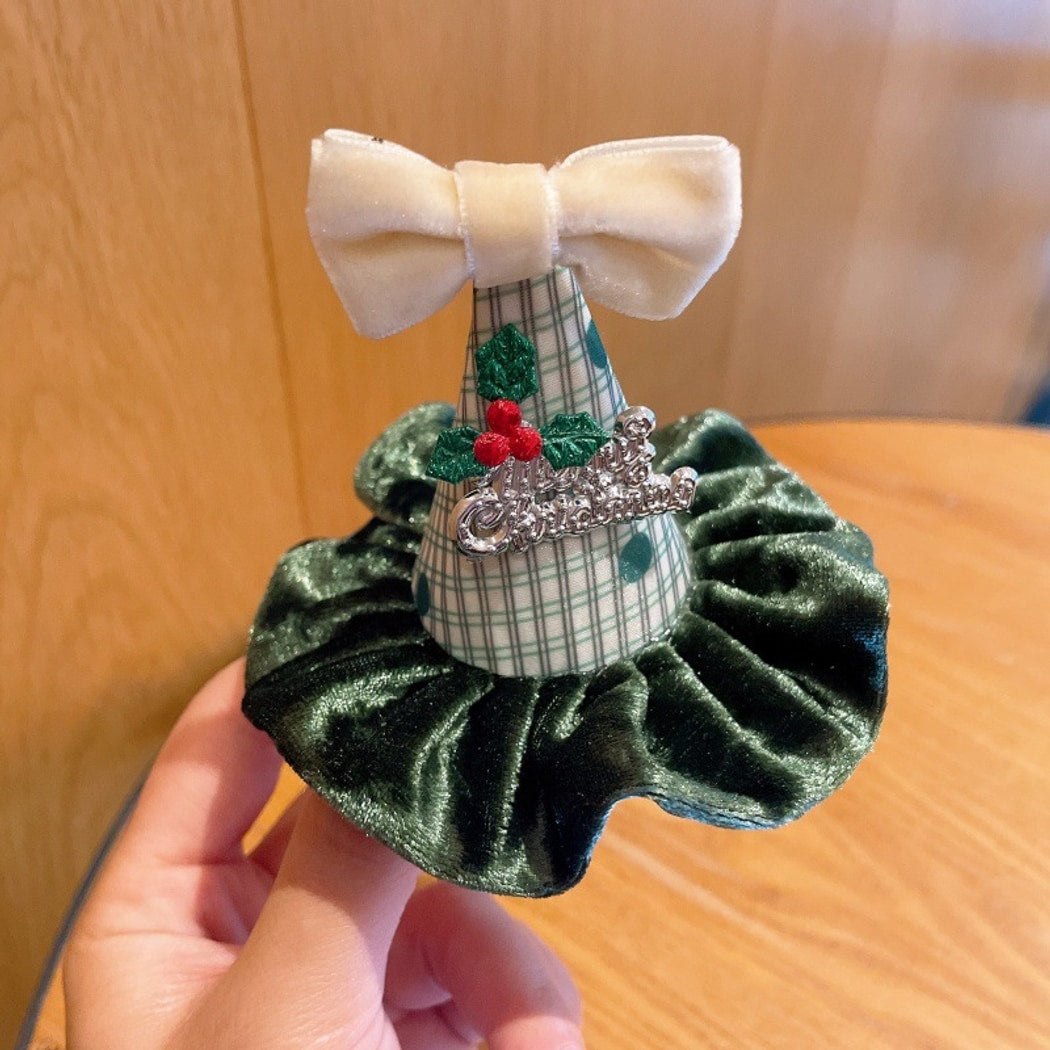 Beau - Plaid Christmas Hat Bow Hair Clip