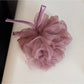 Gifty - Floral Ruffled Mesh Bow Scrunchie