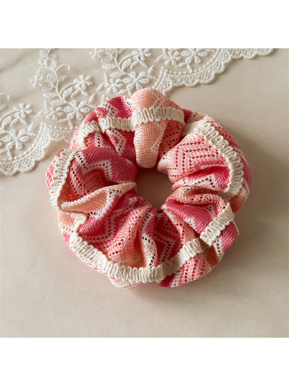 Gifty - Large Ruffled Openwork Detail Scrunchie