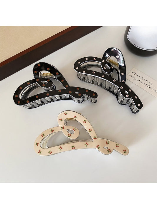 Beau - Large Heart Shaped Claw Clip