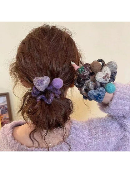 Gifty - Cute Heart Shaped Spiral Hair Ties