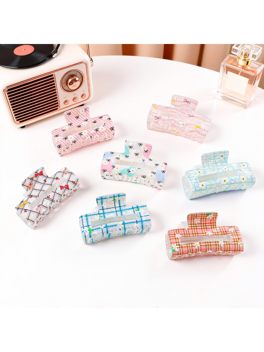 Beau - Elegant Plaid Square Hair Claw Clip