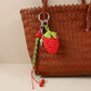 Keypus - Raffia Look Strawberry Bag Hanging Keychain