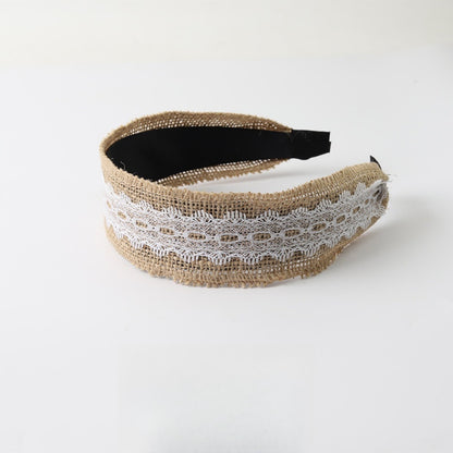 Gifty - Retro Lace Woven Wide Headband