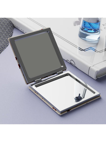 Mirroray - Adorable Red Floral Square Compact Mirror