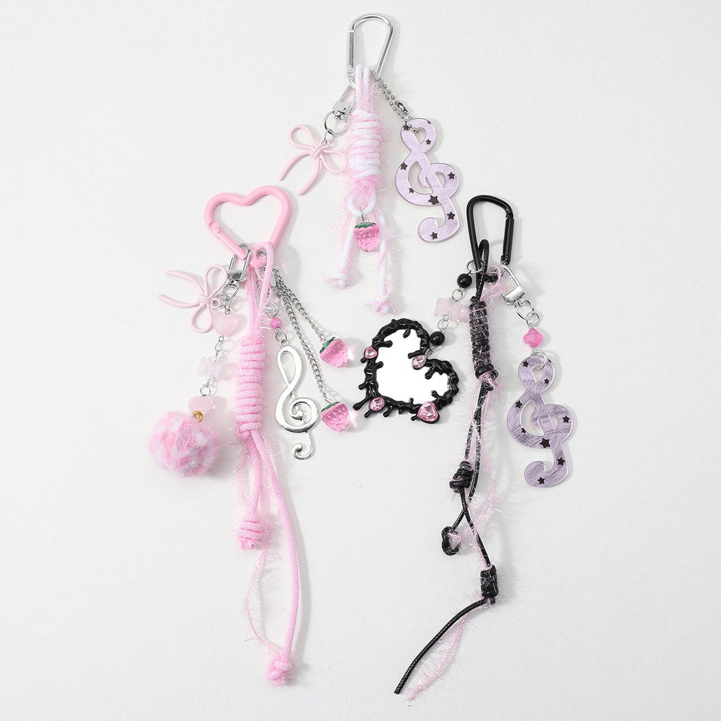 Keypus - Y2K Star Music Note Charm Keychain