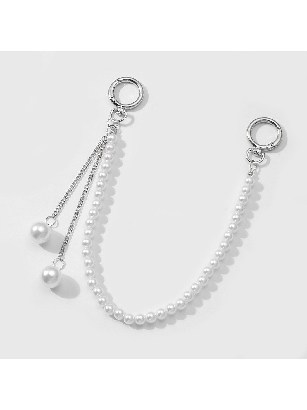 Keypus - Lace Mesh Bow Alloy Key Ring Bag Charm Keychain