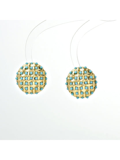 Earedge - Polka Dot Round Earrings
