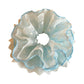 Blue lace scrunchie styled on a wrist as a bracelet accessory