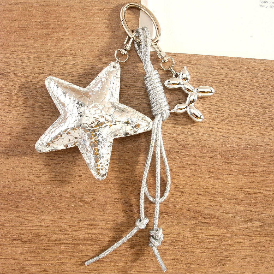 Keypus - Star Shape Alloy Accent Bag Charm Keychain