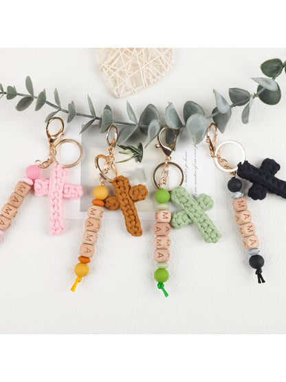 Keypus - Cross Shaped Letter Pattern Keychain