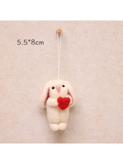 Feltery - Cute 3D Bunny Plush Keychain Bag Charm