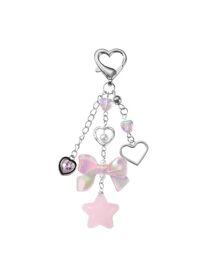 Keypus - Y2K Sweet Heart Strawberry Star Bag Charm Keychain