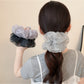 Gifty - Polka Dot Mesh Ruffled Ponytail Scrunchie