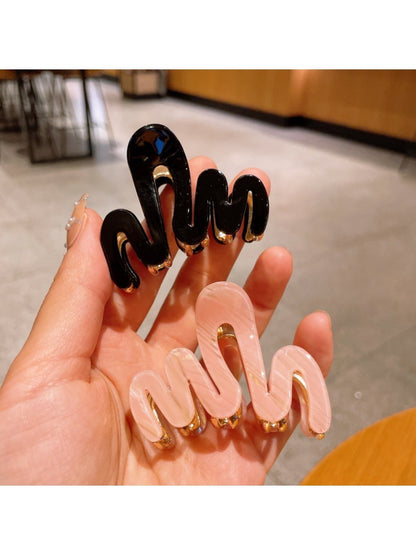 Beau - Elegant Wave Patterned Hair Claw Clip