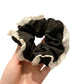 Gifty - Retro Lace Ruffle Fabric Hair Scrunchie