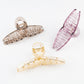 Beau - Clear Solid Color Crisscross Claw Clip
