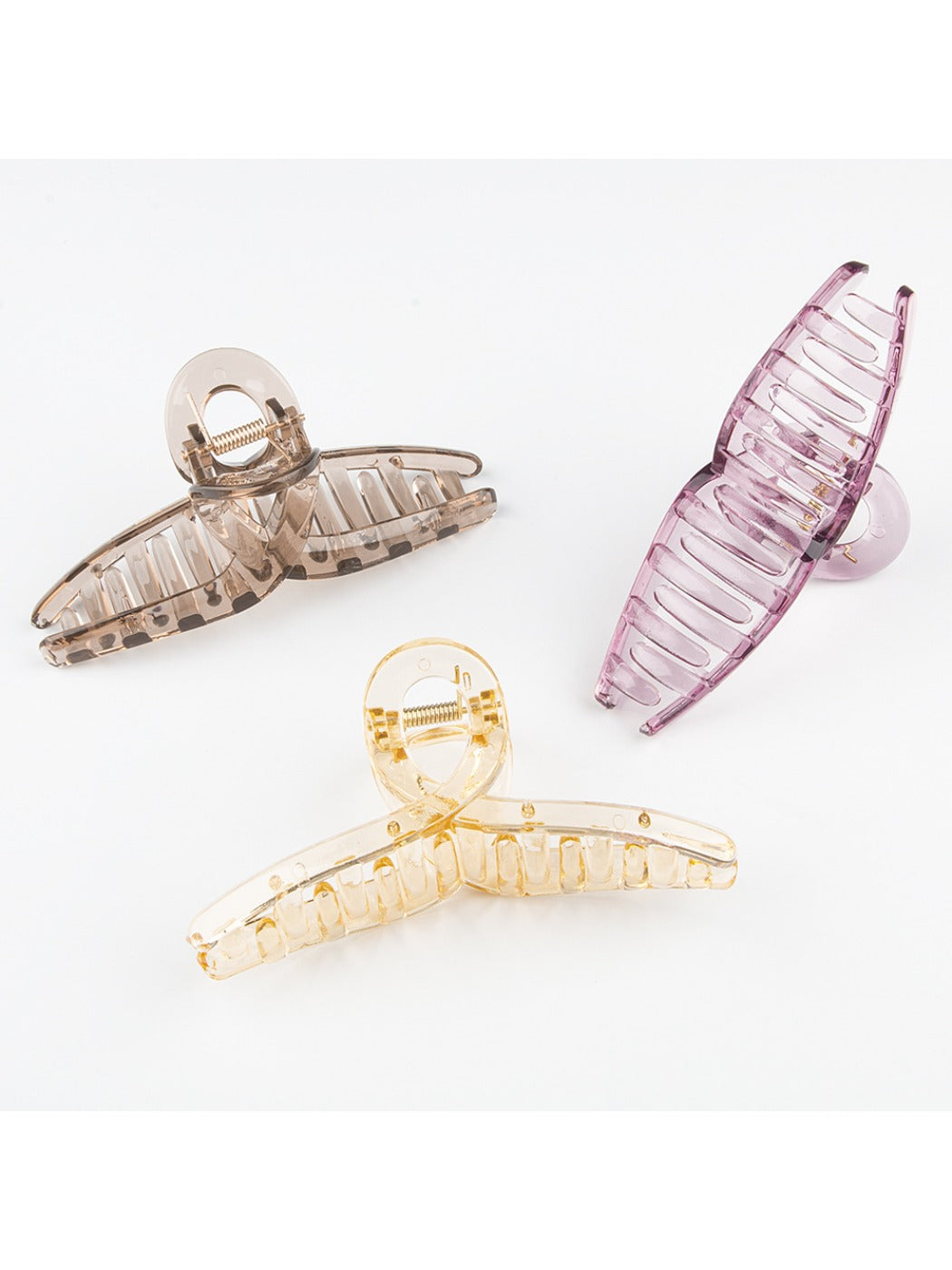 Beau - Clear Solid Color Crisscross Claw Clip