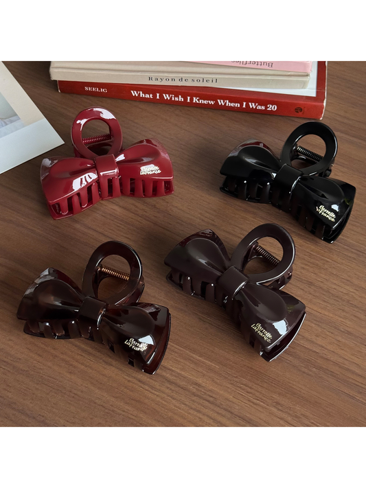 Beau - Glossy Bow Shape Geometric Claw Clip